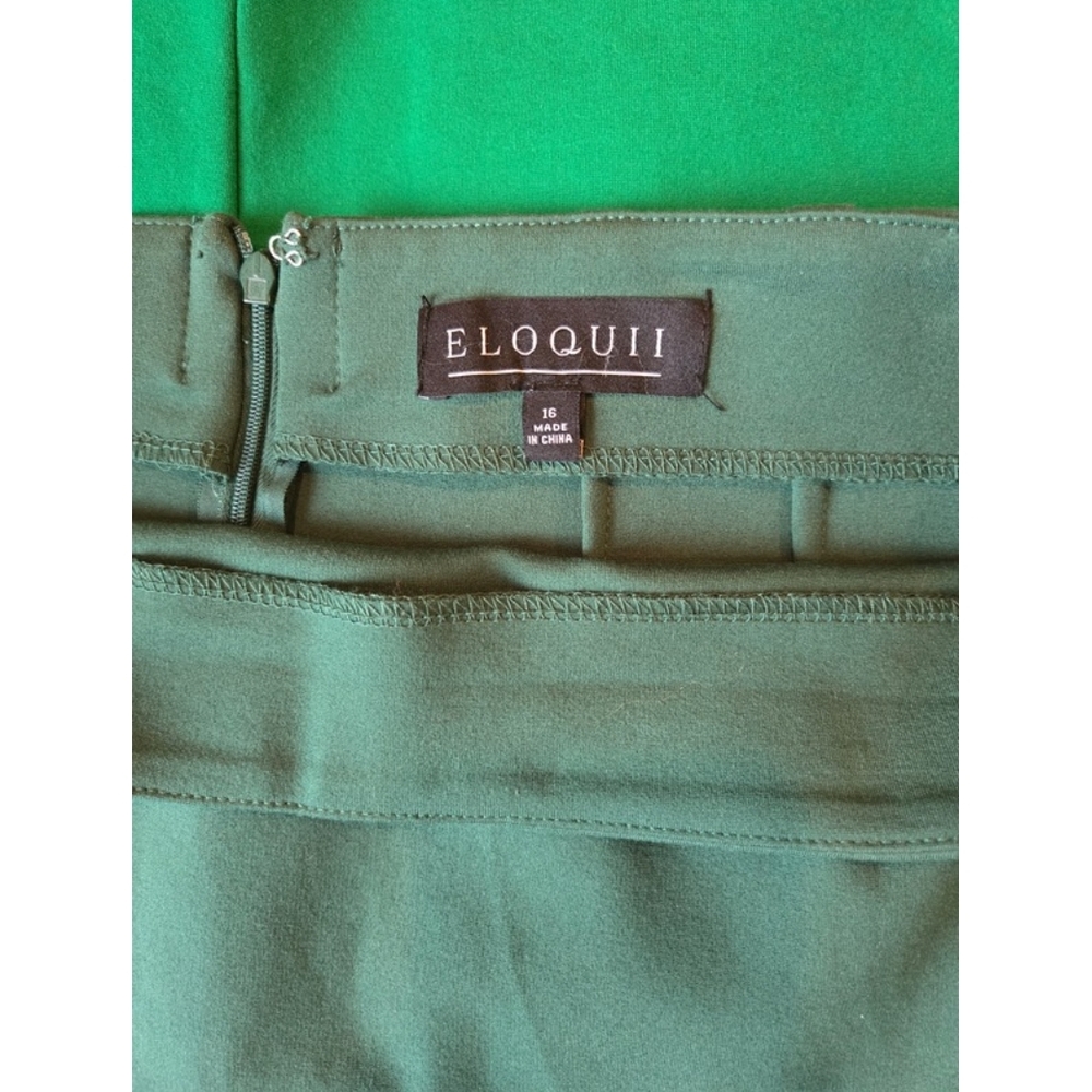 Eloquii Two-Tone Green Pencil Skirt - Picture 5 of 5